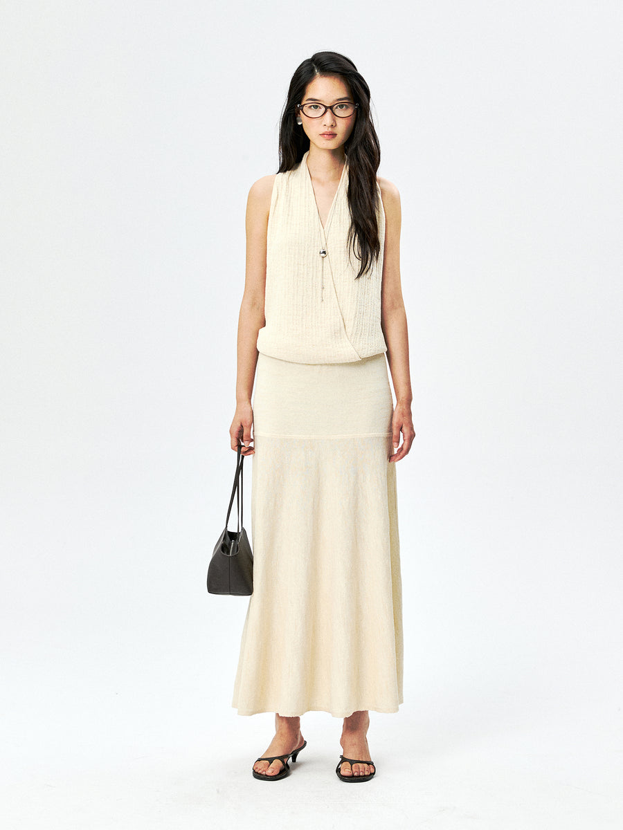 Linen Blend Knit Tank, view 4