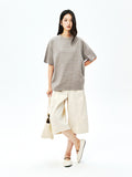 Japanese Jersey Cotton Tee | Striped Crew Neck | Relaxed Short Sleeve | Women Top | MRS Studios