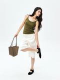 Long-Staple Cotton A-Line Jeans | Cropped 7/8 Length | Enzyme-Washed Five-Pocket | Women Jeans | MRS Studios