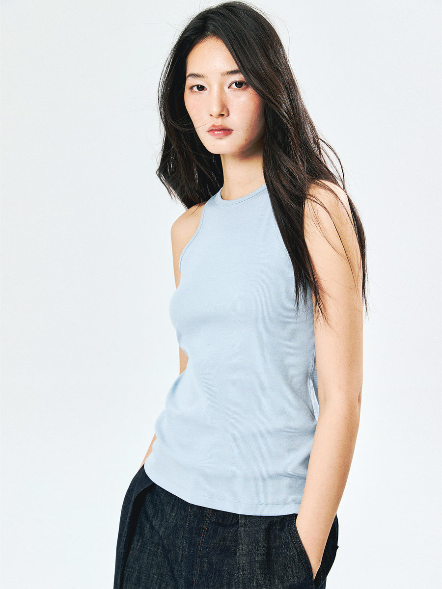 Cotton-Silk Racerback Tank, view 6