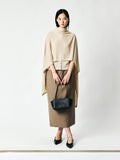 Wool Silk Hemp Knit Shawl | Oversized Wrap Width | Three-Ply Reinforced Edges | Women Accessories | MRS Studios