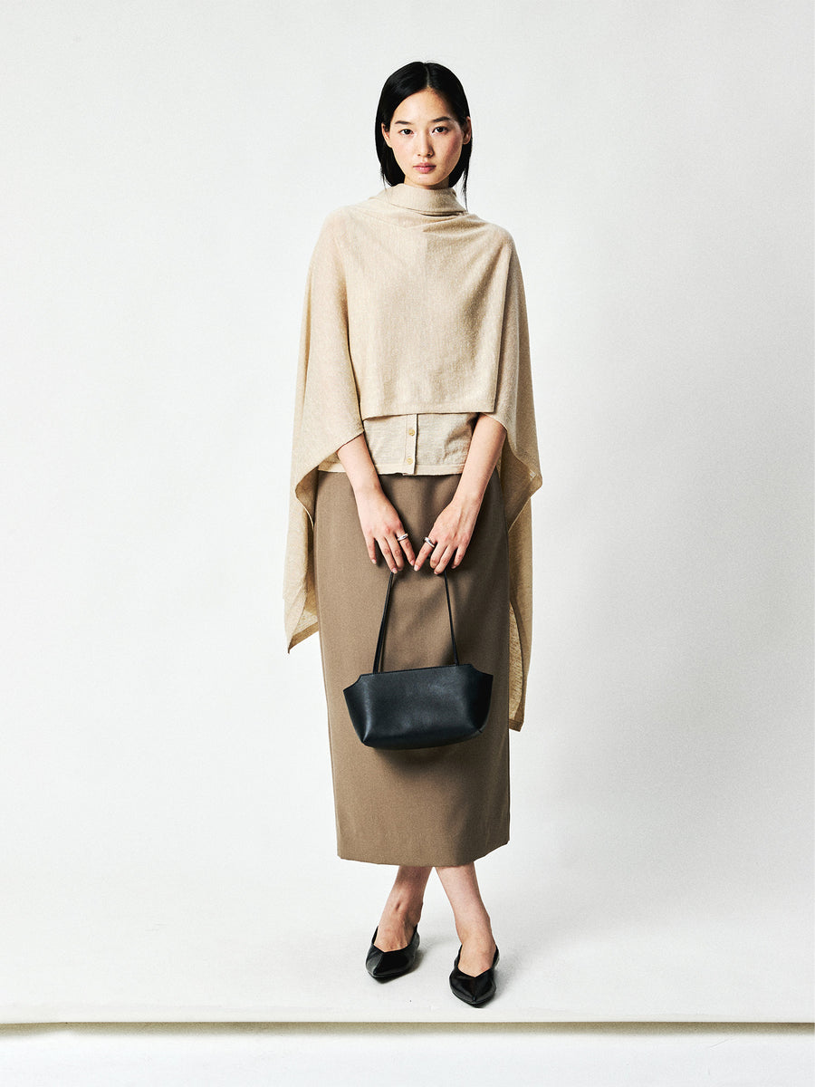 Wool Silk Hemp Knit Shawl, view 4
