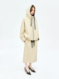 Crinkled Wool–Cotton Zip Hoodie | Relaxed Drop-Shoulder Fit | Women Hoodie | MRS Studios