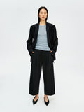 V-Back Straight Trousers | Hollow-Core Thermal Fabric | Slim 9/10 Length | Women Pants | MRS Studios