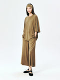 Soft Viscose-Blend Tee, Pant & Skirt Set | Cool-Touch Fluid Drape | Mix-and-Match | Women Set | MRS Studios