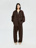 French Linen Curved-Leg Pants | Hidden Inner Drawstring Waist | Forward-Set Side Seam | Women Trousers | MRS Studios
