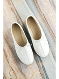 Calfskin Ballet Flats | Bow Detail Front | Ribbed Elastic Topline | Women Shoes | MRS Studios