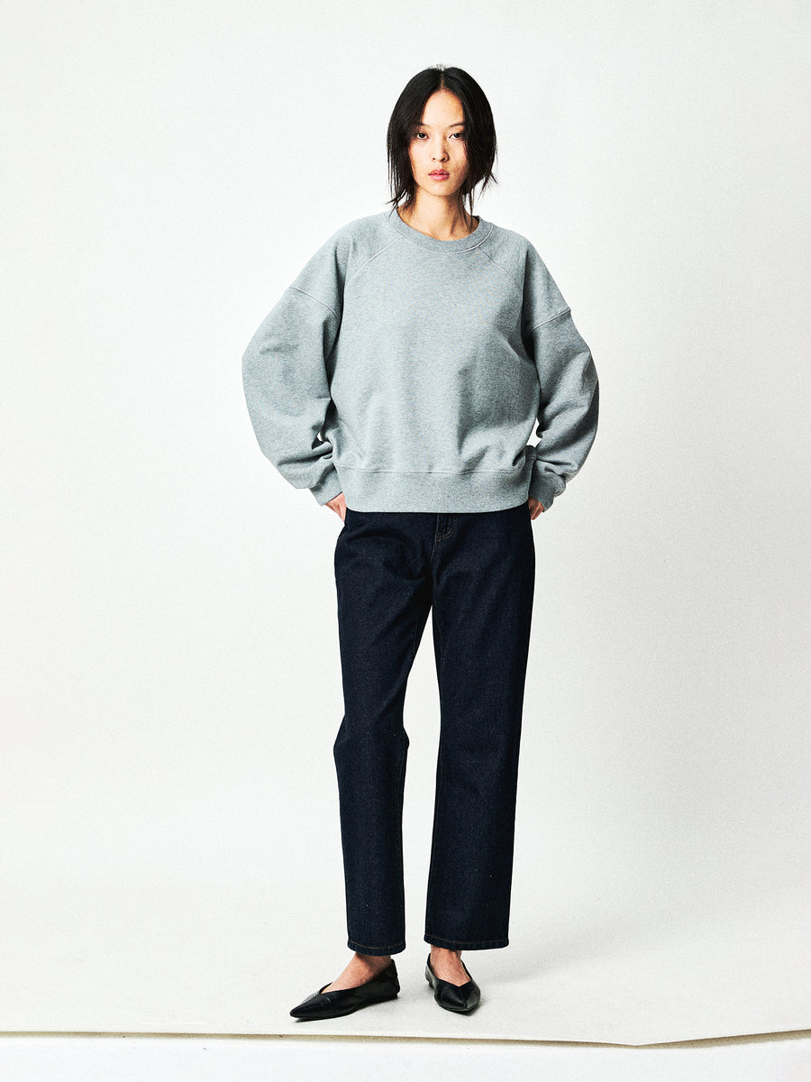 Mesh-Weave Cotton Straight Jeans, view 8