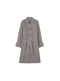 Pima Cotton Single-Breasted Trench Coat | Salt-Shrunk Plaid Texture | Lightweight Spring Layer | Women Coat | MRS Studios