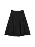 Cotton Nylon A-Line Pleated Skirt | Sharp Topstitched Pleats | Hidden Back Zip | Women Skirt | MRS Studios