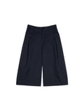Cotton Nylon Pleated Trousers | Semi-Elastic Waist | Cropped Newsboy | Women Pants | MRS Studios
