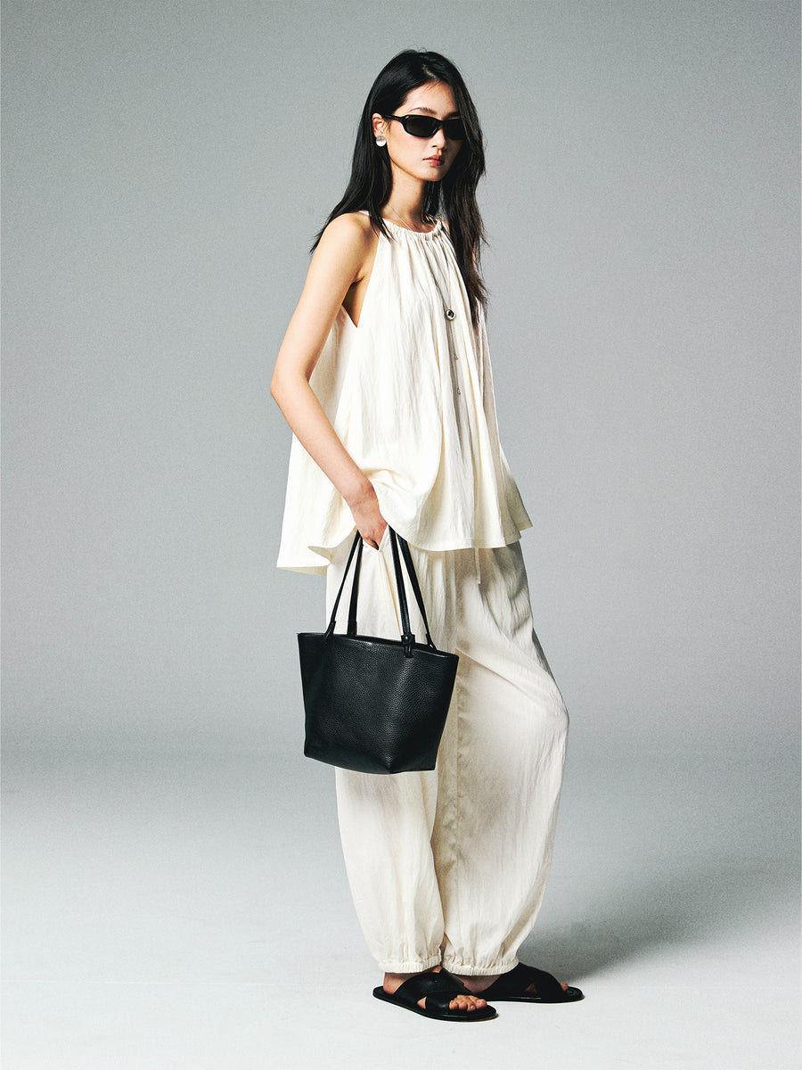 Calfskin Cross-Strap Mules, view 4