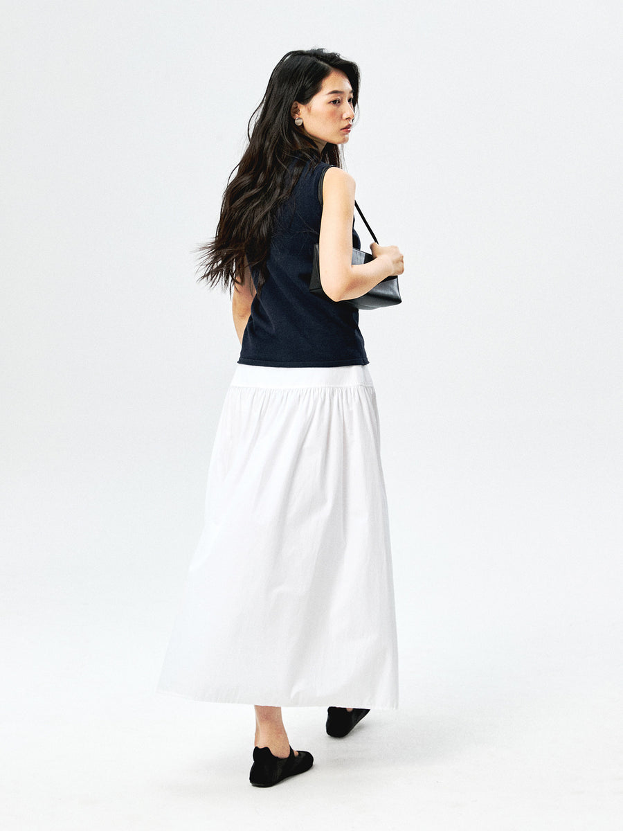 Japanese Omi Cotton Midi Skirt, view 6