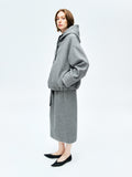 Crinkled Wool–Cotton Zip Hoodie | Relaxed Drop-Shoulder Fit | Women Hoodie | MRS Studios