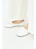 Calfskin Ballet Flats | Bow Detail Front | Ribbed Elastic Topline | Women Shoes | MRS Studios