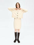 Australian Merino Wool Cardigan & Skirt Set | Cropped Cardigan with A-Line Skirt | Women Outfit Set | MRS Studios