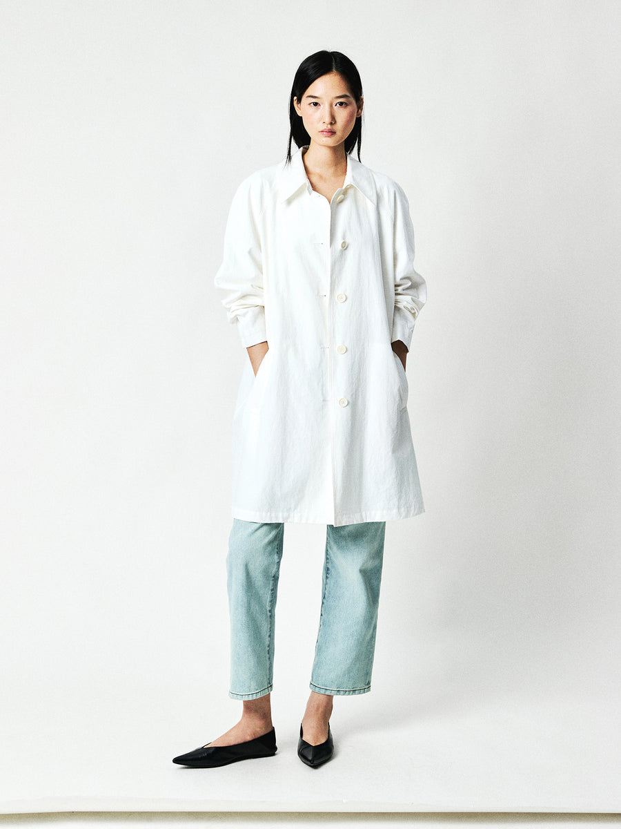 Mesh-Weave Cotton Straight Jeans, view 9