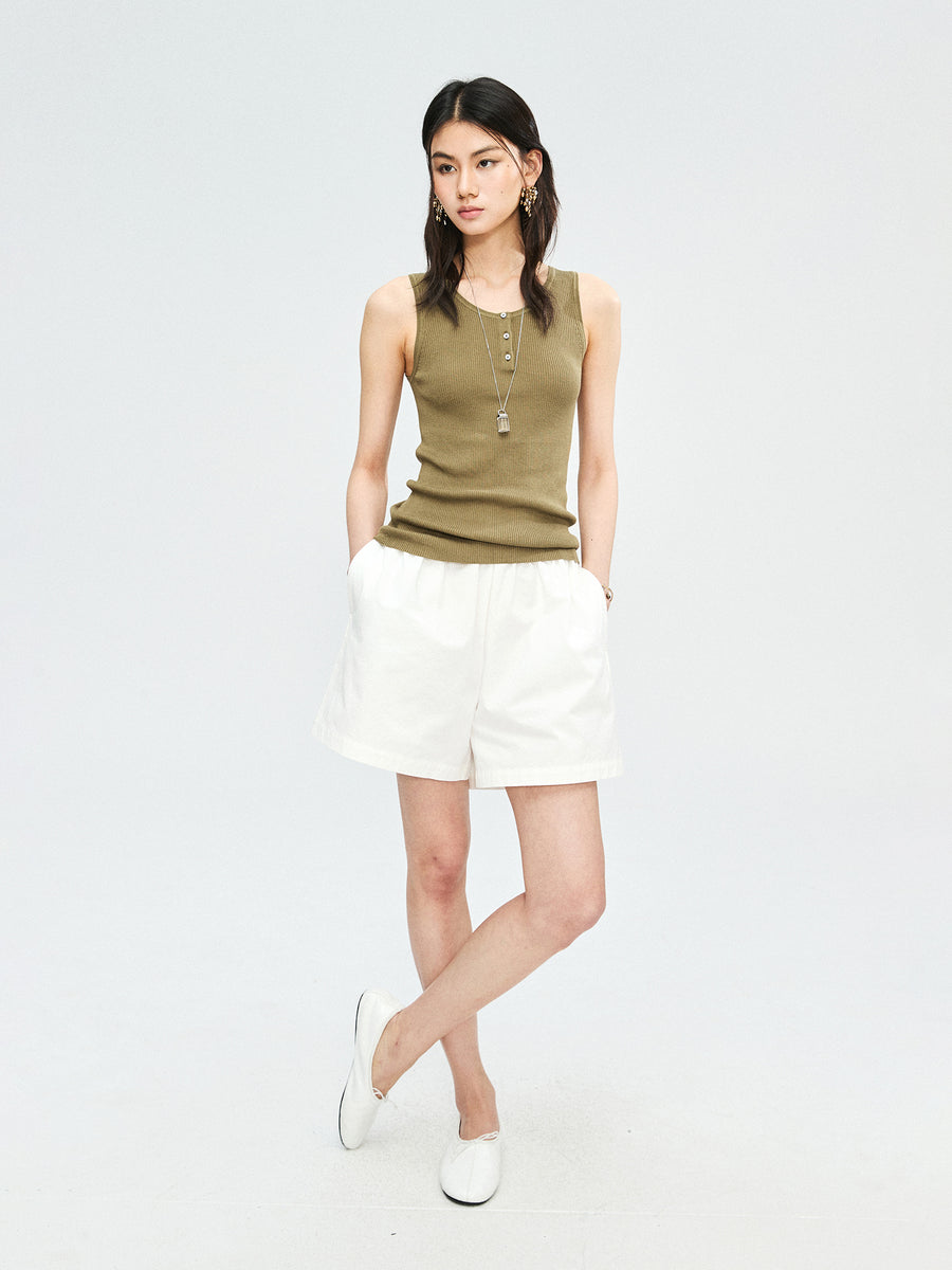 Washed Cotton Casual Shorts, view 9