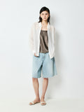 Lyocell Cupro Sheer Sun-Protection Shirt | Back-Shirred Detail | Micro-Crinkle Texture | Women Shirt | MRS Studios