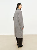 Pima Cotton Single-Breasted Trench Coat | Salt-Shrunk Plaid Texture | Lightweight Spring Layer | Women Coat | MRS Studios