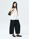 Eco Cellulosic-Blend Halter Tank & Balloon-Pant Set | Tie Neckline | Cuffed Hem | Women Set | MRS Studios
