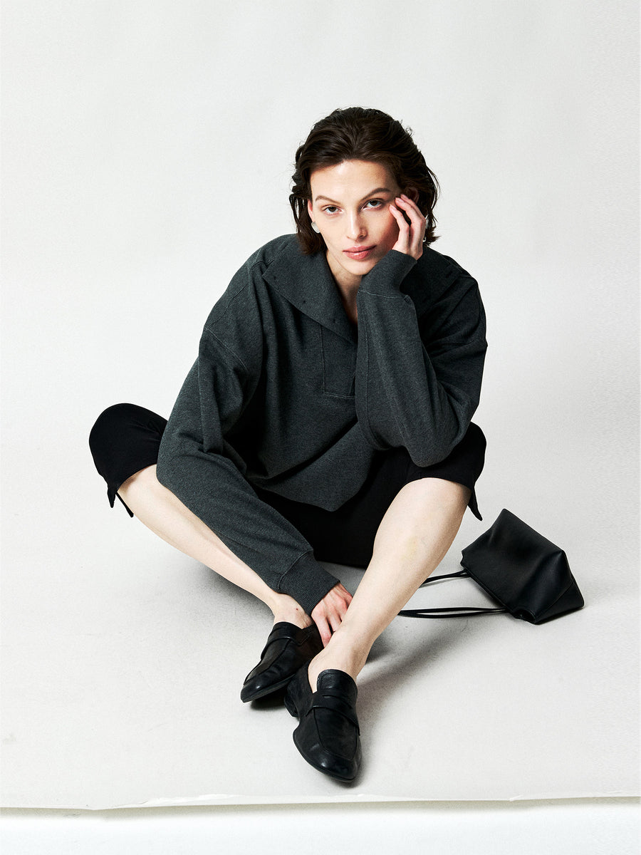 Long-Staple Cotton Loopback Sweatshirt, view 6