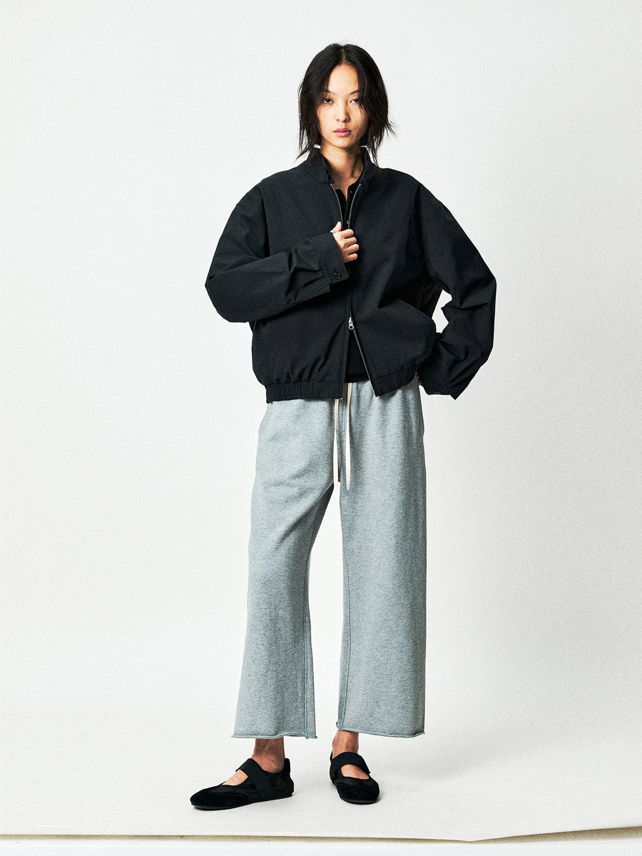 Oxford-Texture Harrington Jacket, view 4