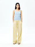 Silk Cotton Ribbed Camisole | High-Stretch U-Neck | Layering Tank | Women Top | MRS Studios