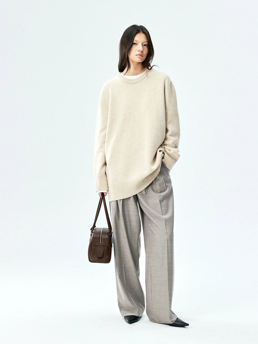 Consinee Wool Cashmere Oversized Sweater, view 6