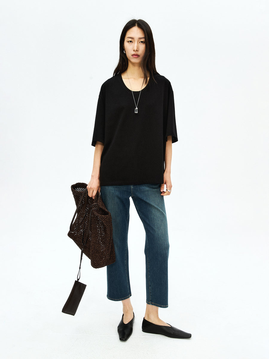 Volcanic Sand Baguette Jeans, view 7
