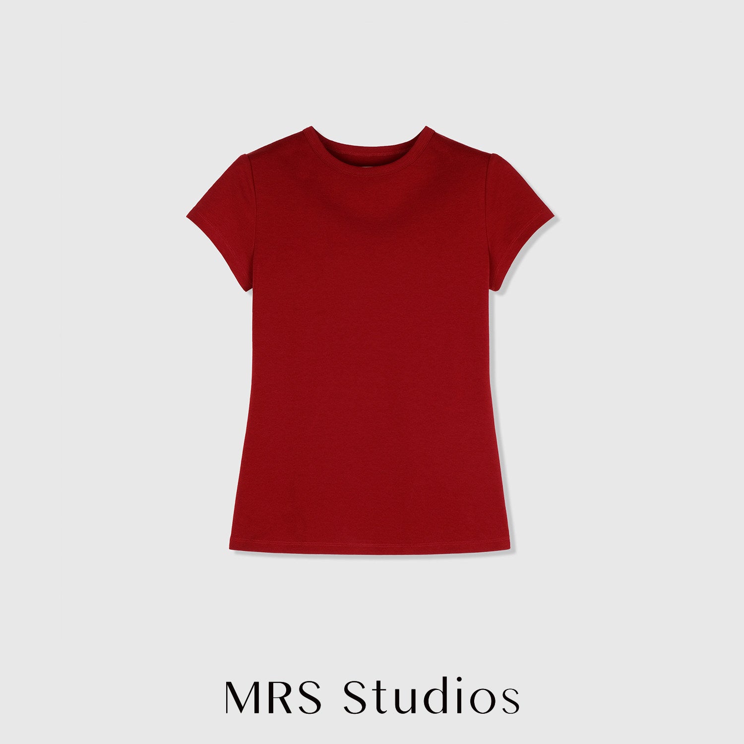 Classic Fitted Cotton T-Shirt | Short Sleeve Crew Neck | Multi-Colour Essentials | Women Top | MRS Studios