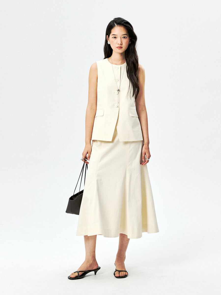 Vest & Fishtail Skirt, view 3