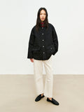 Reversible Nylon Utility Jacket | Japanese Plaid Cotton Reverse | Two-Way Workwear Design | Women Jacket | MRS Studios