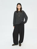 Silk Modal Knit Lantern Pants | Soft Jersey Hand Feel | Tapered Ankle Cuffs | Women Pants | MRS Studios