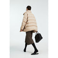 Lightweight Camel Hair Down Jacket | 90% White Goose Down | Stand Collar Bread-Puffer | Women Down Jacket | MRS Studios