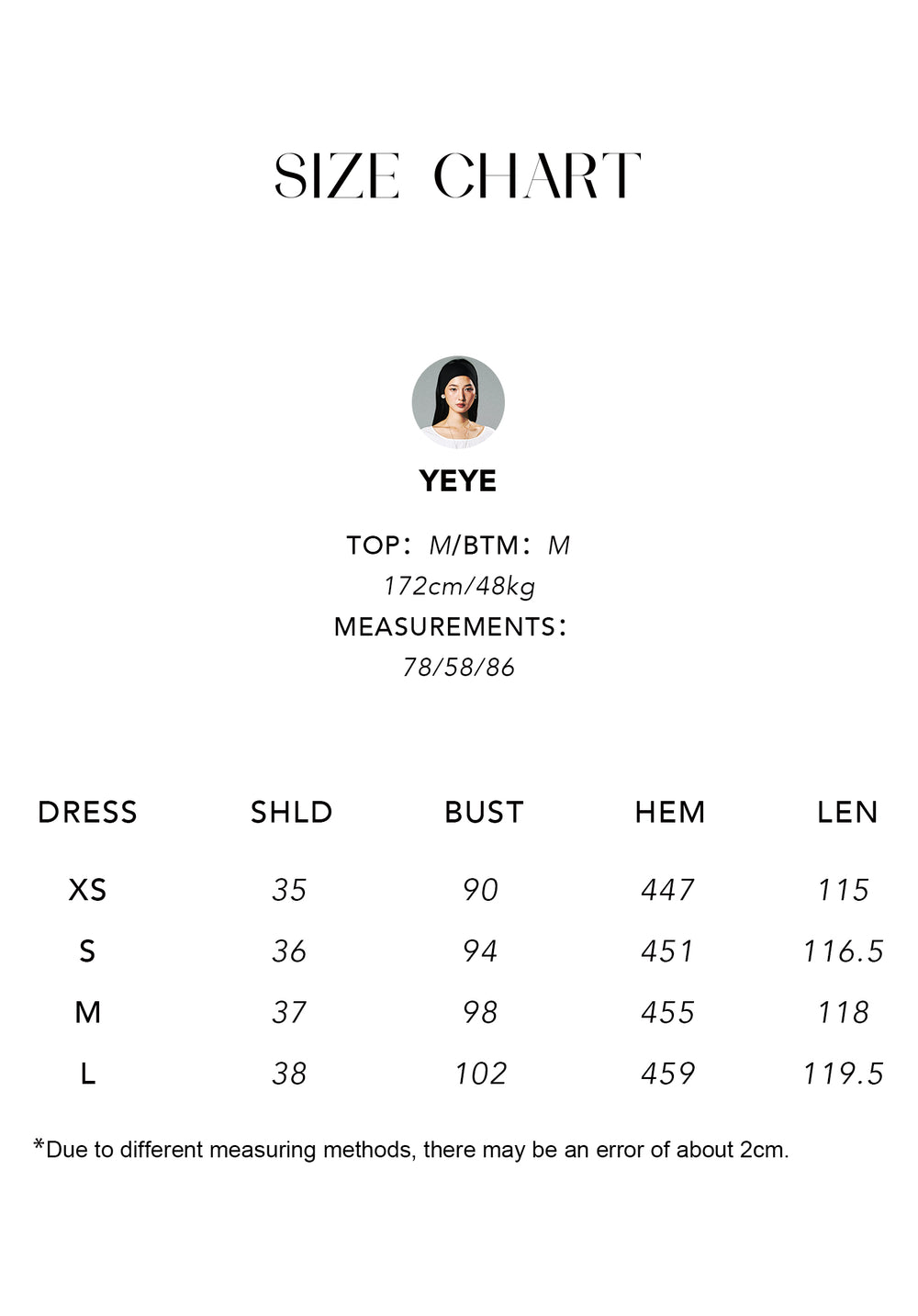 Size chart for Linen-Cotton Sleeveless Dress