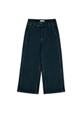 Eco-Wash Wide Leg Cropped Jeans | Fleece Lined | Shifted Side Seam Design | Women Jeans | MRS Studios