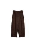 French Linen Curved-Leg Pants | Hidden Inner Drawstring Waist | Forward-Set Side Seam | Women Trousers | MRS Studios