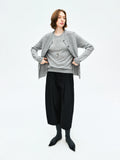 Consinee A-Grade Cashmere Cardigan | Faux Two-Piece Design | Double Layer Crew Neck | Women Knitwear | MRS Studios