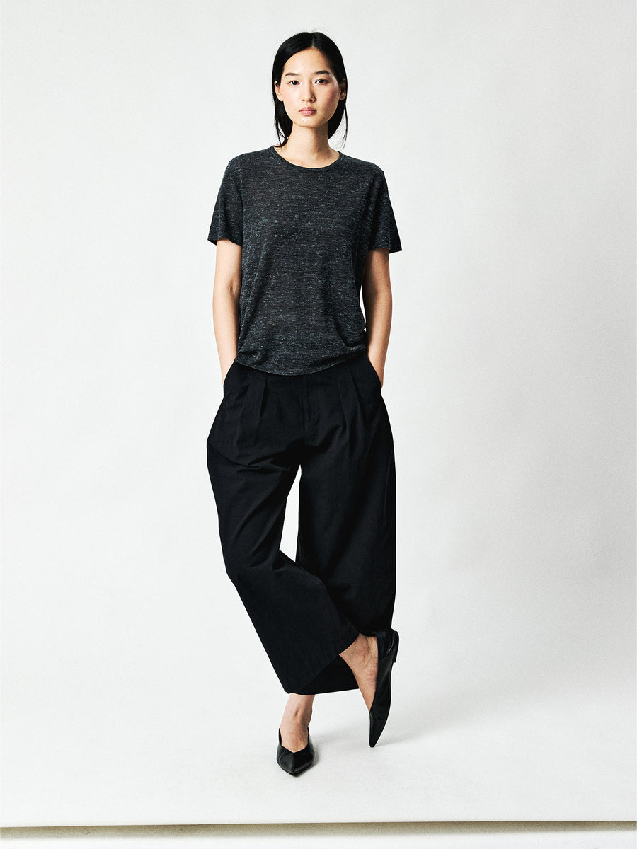 Wool Silk Hemp Knit Cardigan Vest & Tee Set, view 5