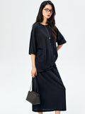 Linen-Cotton Knit Top | Airy Relaxed Fit | Short Sleeve Pullover | Women Knitwear | MRS Studios