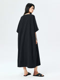 Japanese Omi Cotton Dress | Relaxed H-Line Silhouette | Ankle-Length Robe Cut | Women Dress | MRS Studios