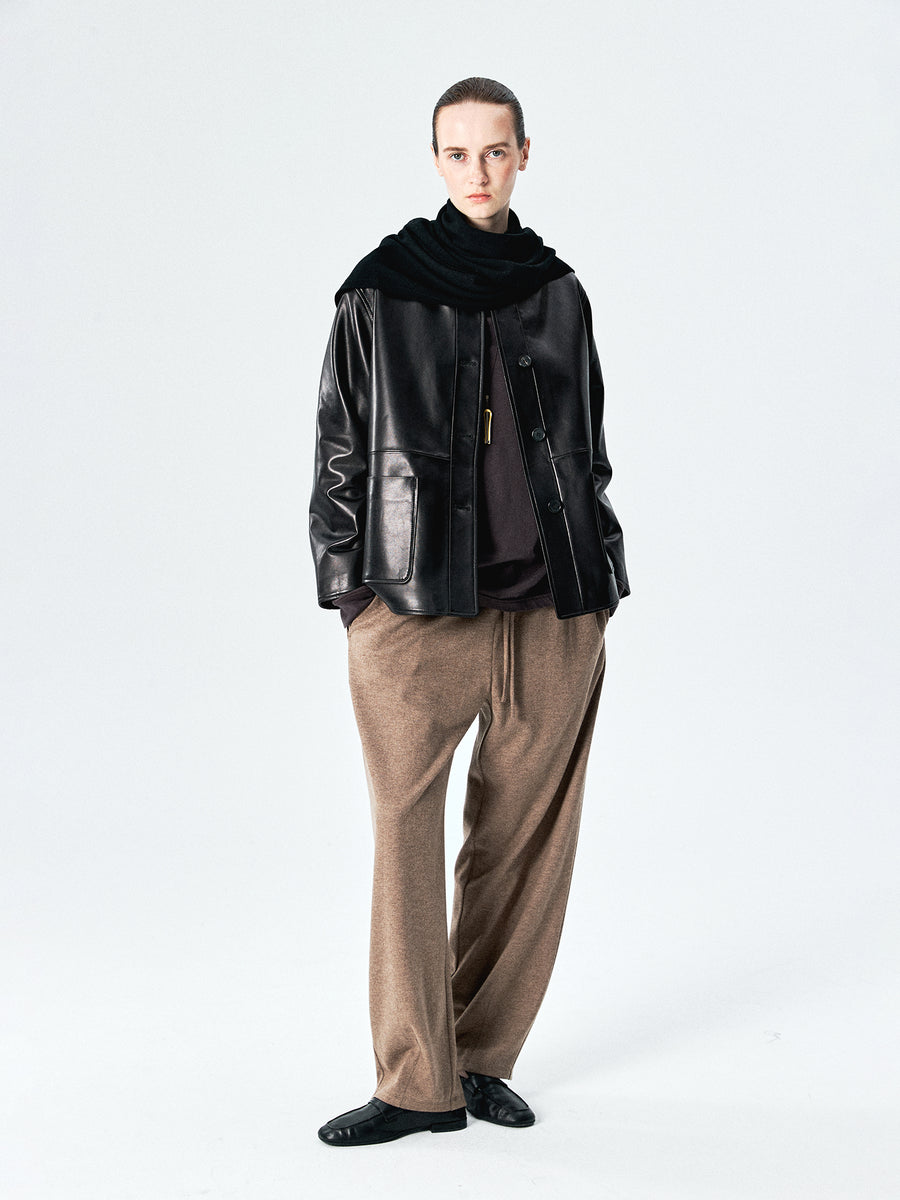 Superfine Merino Knit Drawstring Pants, view 3