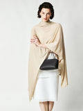Wool Silk Hemp Knit Shawl | Oversized Wrap Width | Three-Ply Reinforced Edges | Women Accessories | MRS Studios