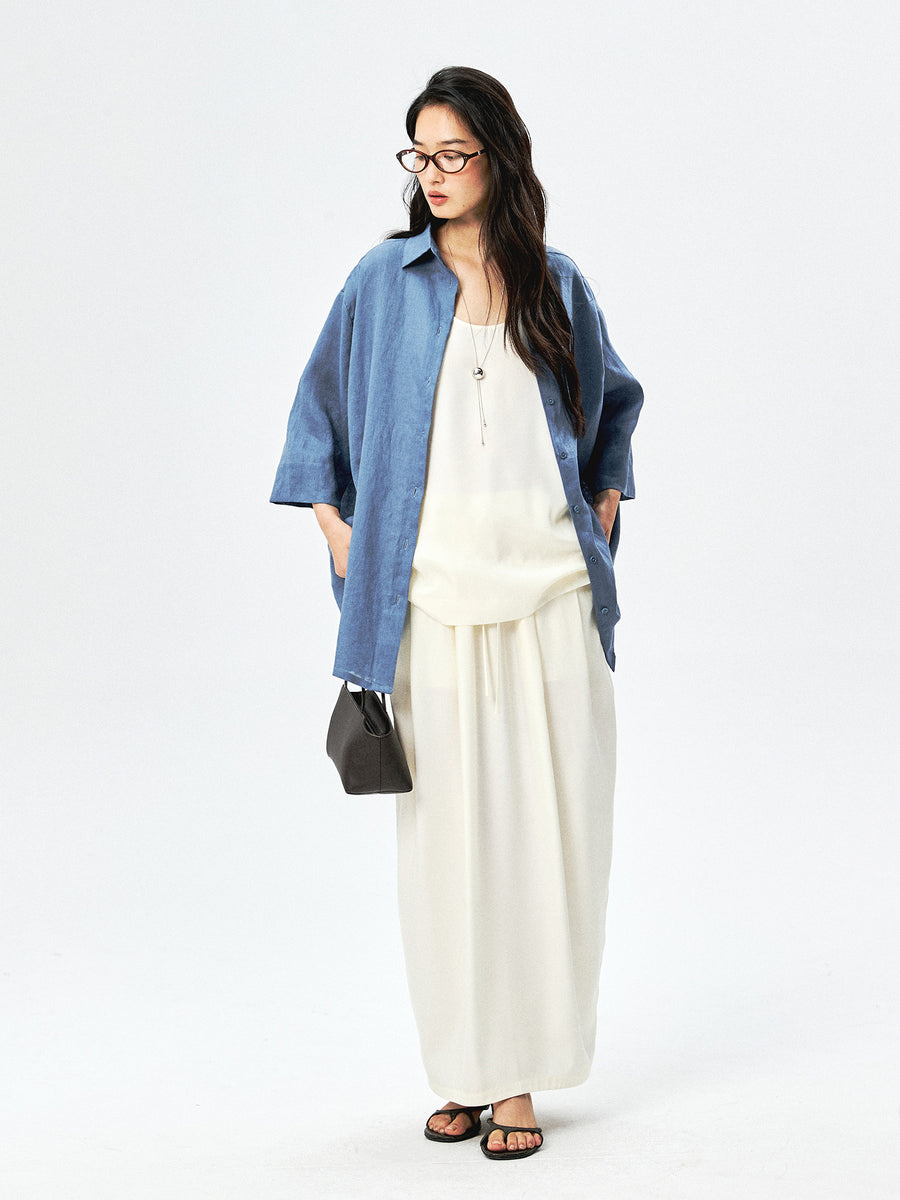 Cupro Camisole & Balloon Skirt, view 8