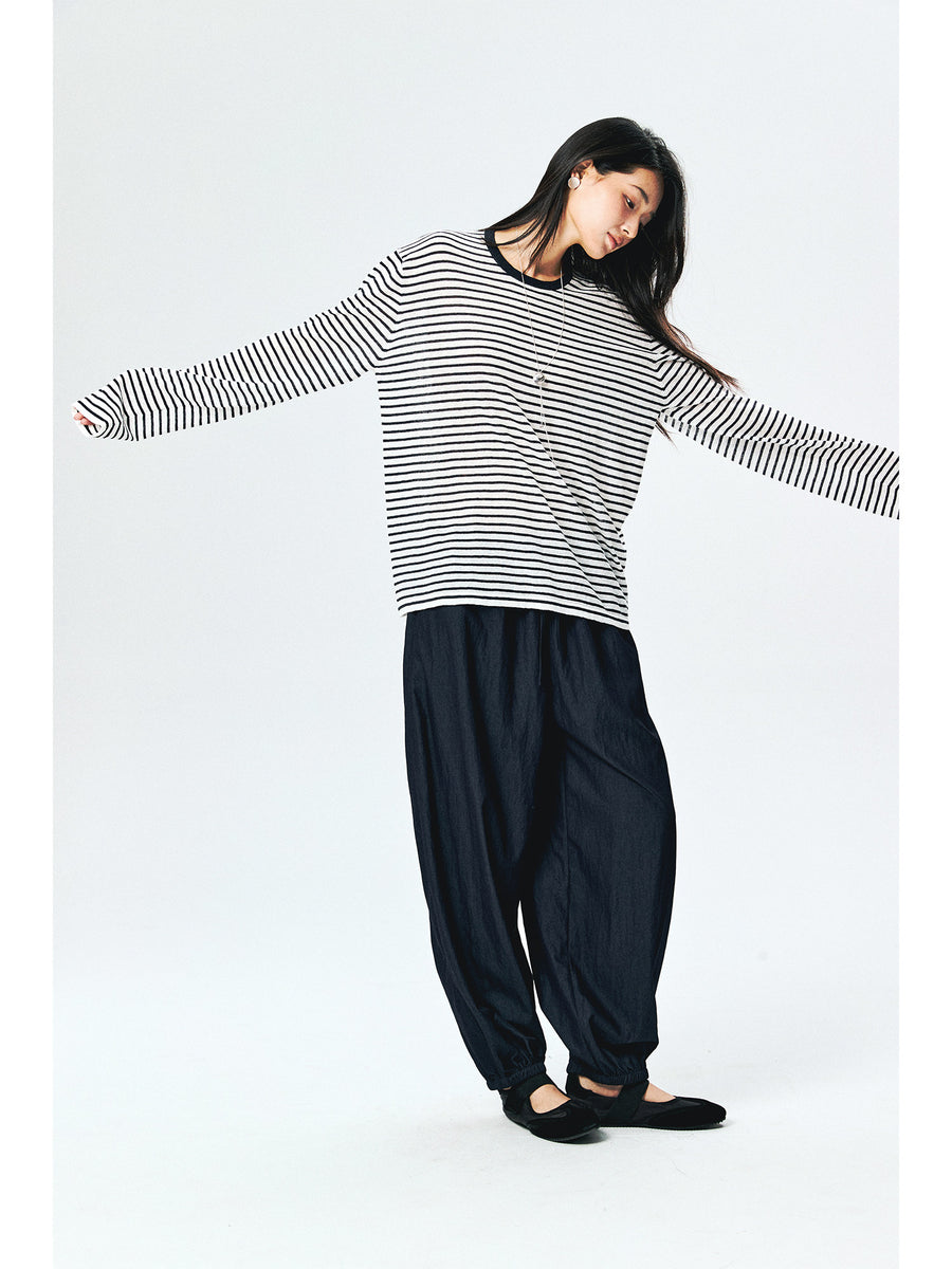 Linen-Cotton Knit Overshirt, view 8