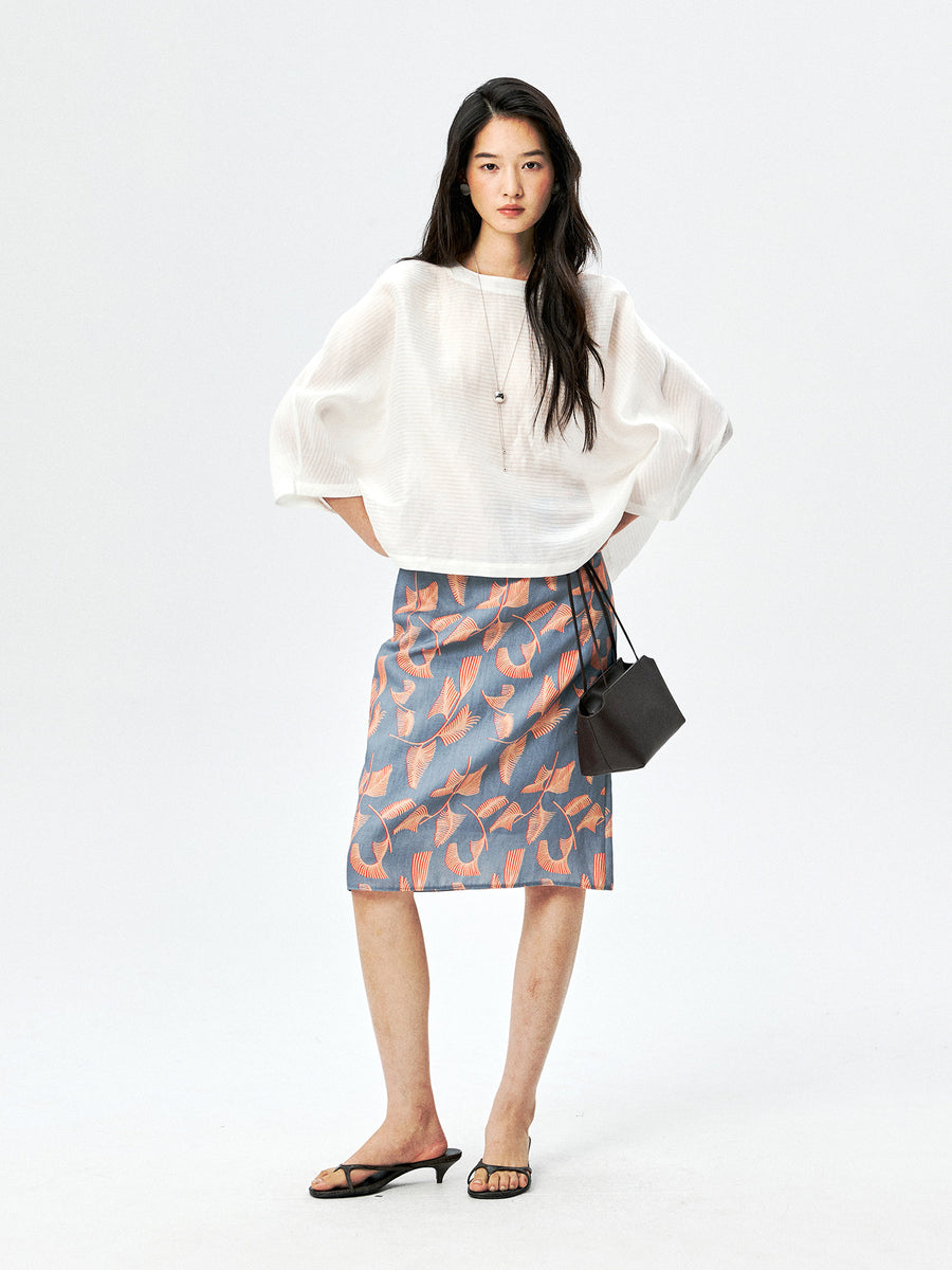 Lyocell Linen Mini & Midi Skirts, view 7