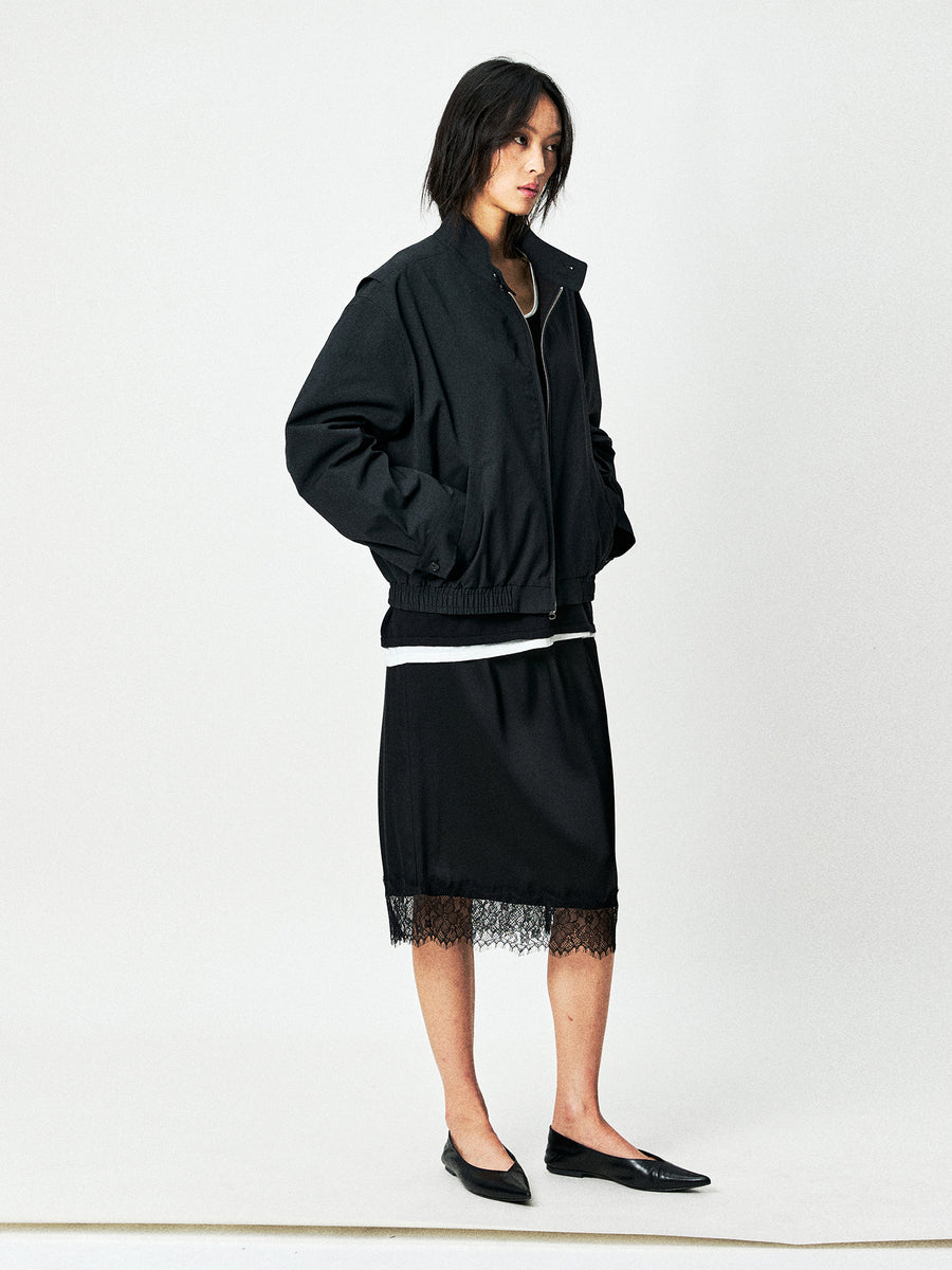 Japanese Triacetate Satin Lace Skirt, view 5