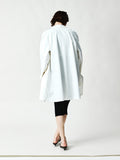 Cotton Hemp Single-Breasted Trench Coat | Raglan Sleeve | Convertible Collar | Women Coat | MRS Studios