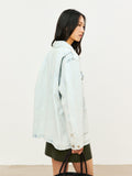 Vintage Wash Denim Jacket | Turkish Bossa Cotton | Four-Pocket Workwear Design | Women Jacket | MRS Studios